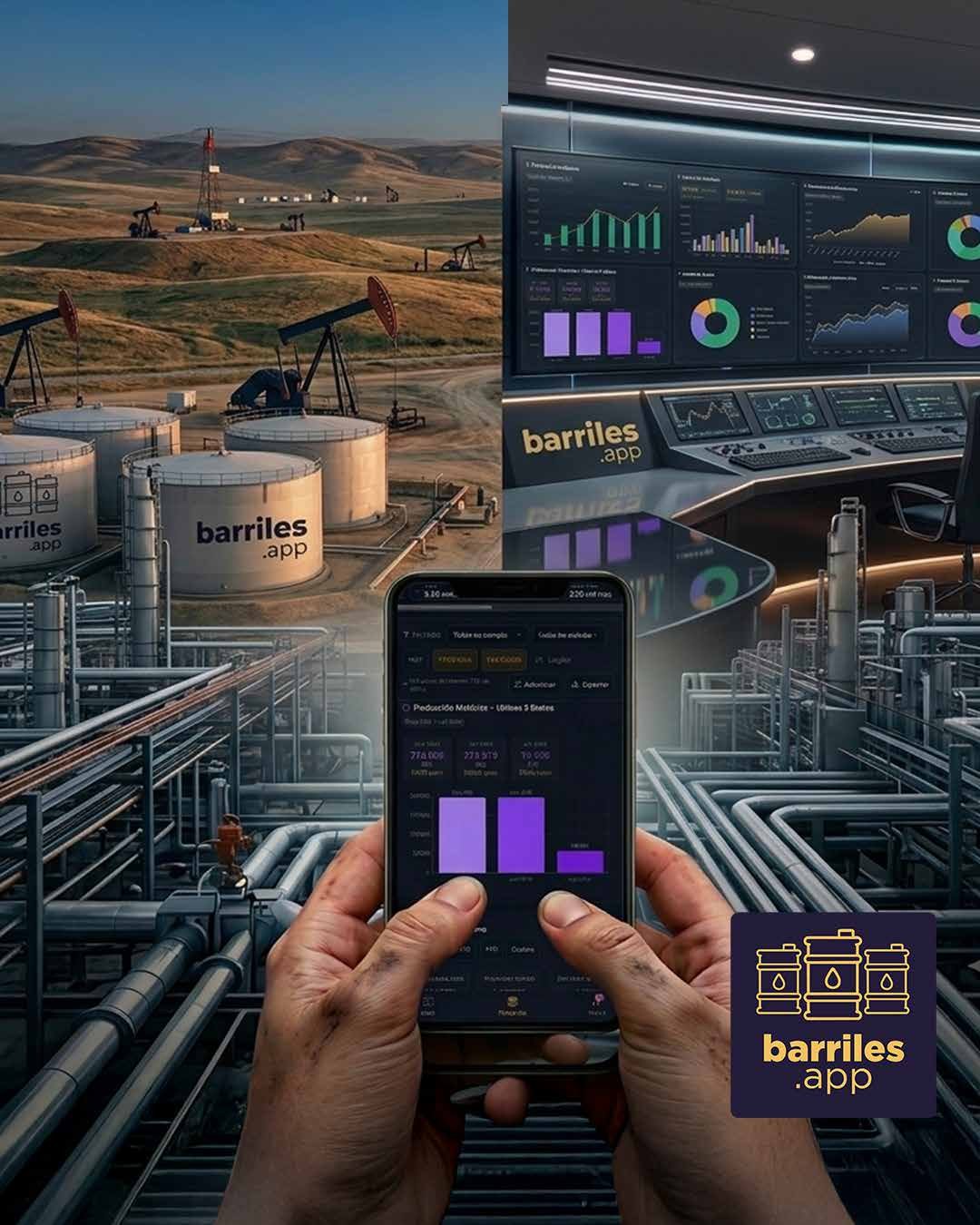 Barriles platform: field, control room and mobile app