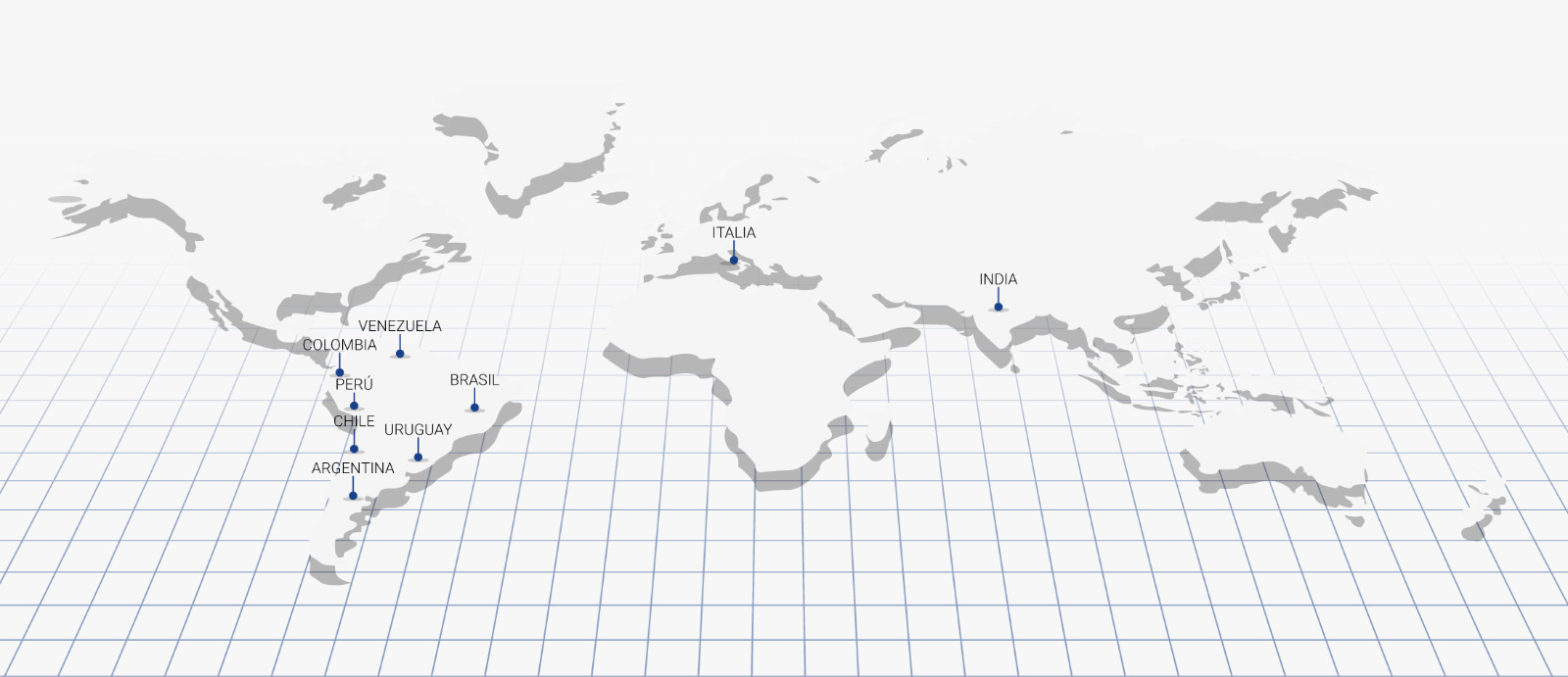 Presence: Venezuela, Colombia, Peru, Chile, Brazil, Uruguay, Argentina, Italy and India